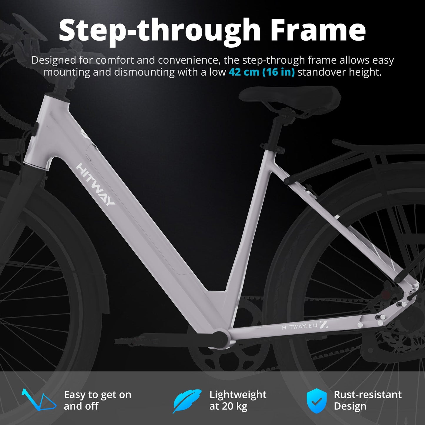 BK18 Pro elektrische fiets met riemaandrijving