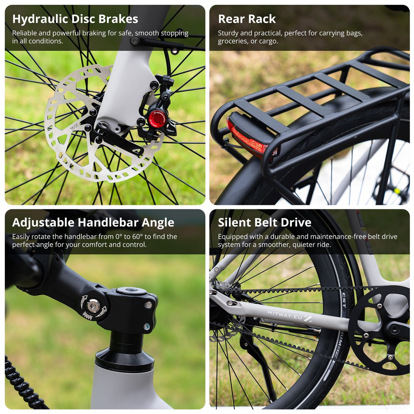 BK18 Pro elektrische fiets met riemaandrijving