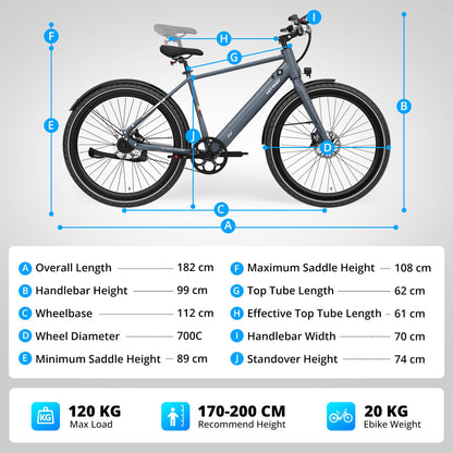 BK19 Pro elektrische fiets met riemaandrijving