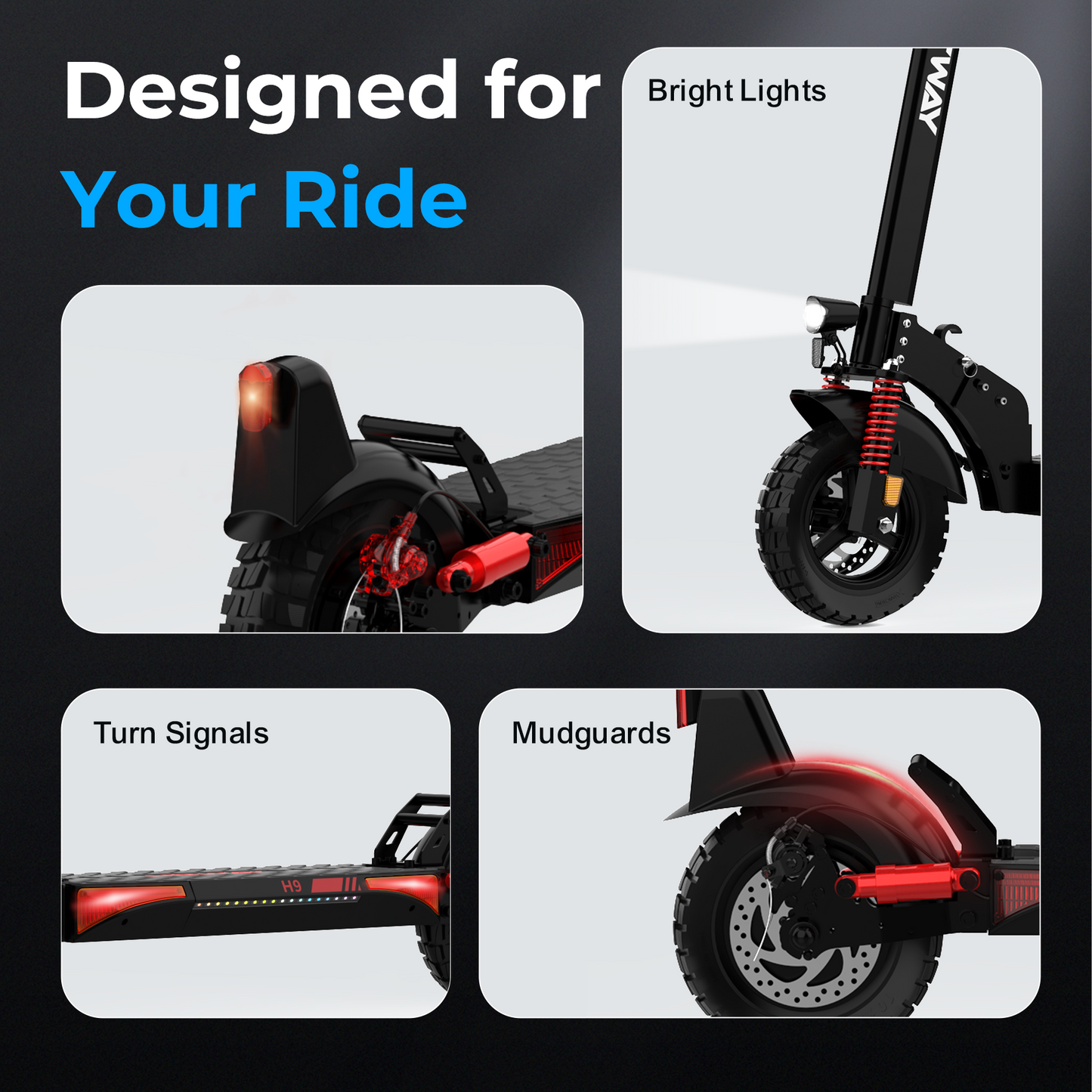 H9 & H9 Pro opvouwbare e-scooter