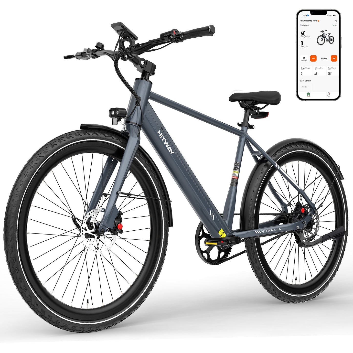 BK19 Pro elektrische fiets met riemaandrijving