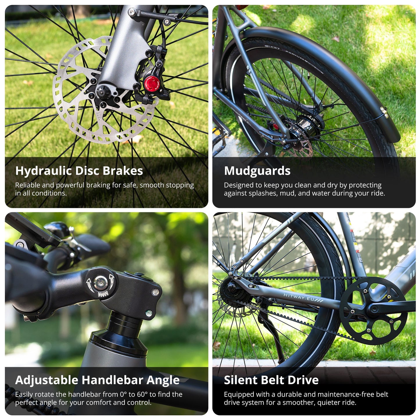 BK19 Pro elektrische fiets met riemaandrijving