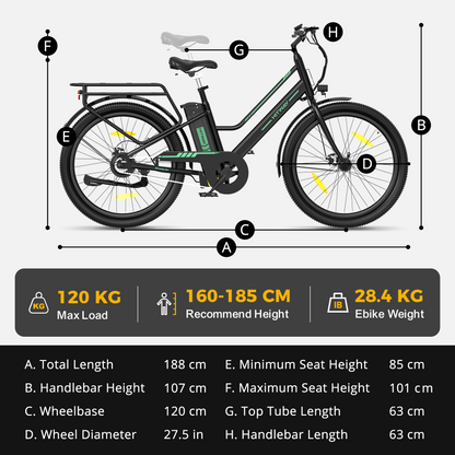 BK8SL 27,5 inch elektrische fiets